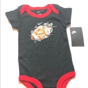 NIKE Baby  Short Sleeve Crew Neck Onesie With Football Graphic Sz 0-6M